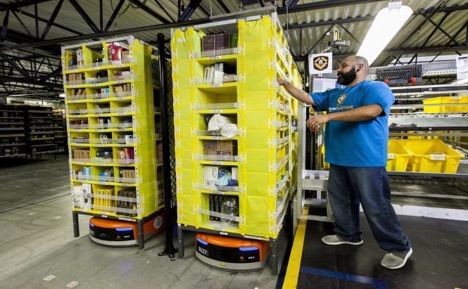 Amazon shows off its high-tech fulfillment centers.