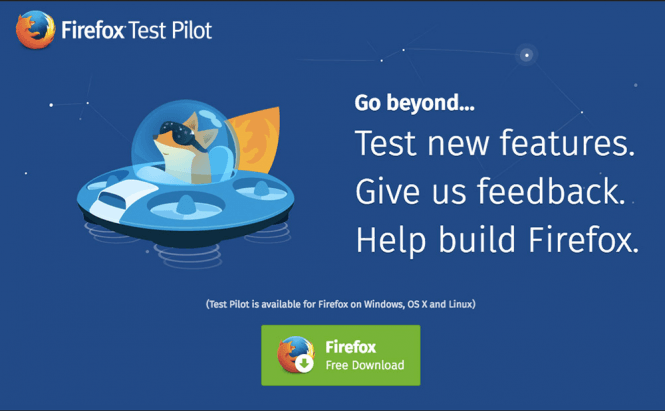 Try out Firefox's experimental features with Test Pilot